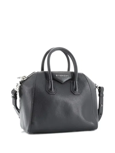 Pre-owned Givenchy Antigona Bag Leather Mini Crossbody Bag In Black