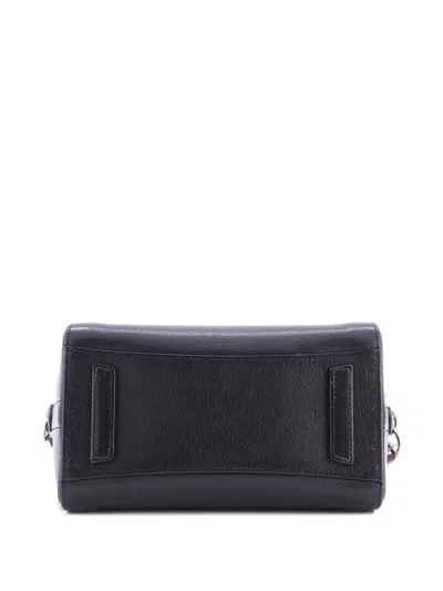 Pre-owned Givenchy Antigona Bag Leather Mini Crossbody Bag In Black