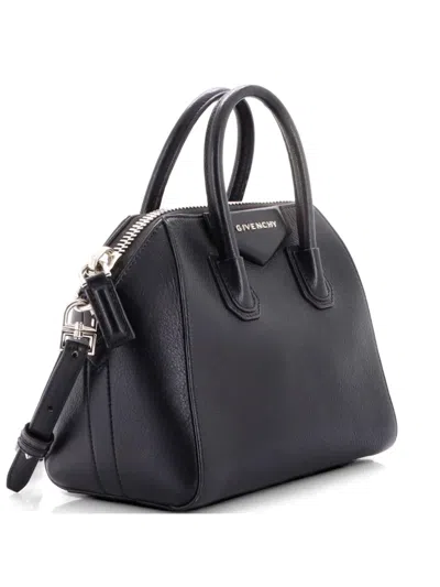 Pre-owned Givenchy Antigona Bag Leather Mini Crossbody Bag In Black