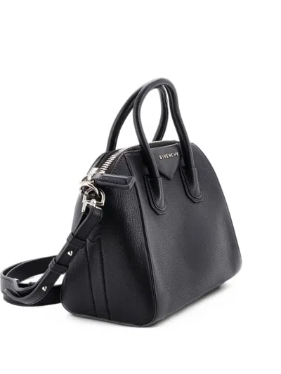 Pre-owned Givenchy Antigona Bag Leather Mini Crossbody Bag In Black