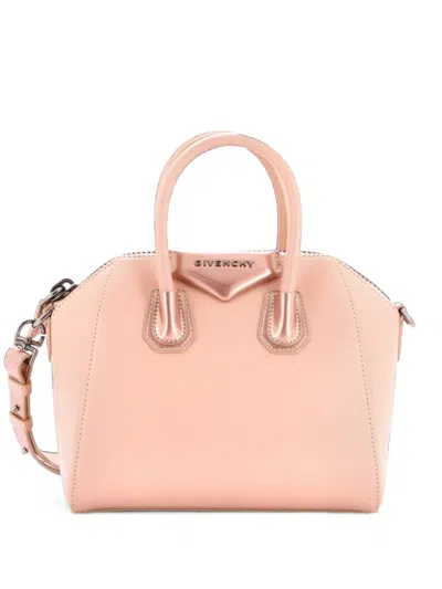 Pre-owned Givenchy Antigona Bag Leather Mini Crossbody Bag In Pink