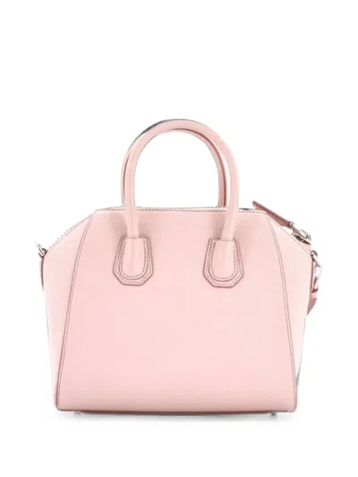 Pre-owned Givenchy Antigona Bag Leather Mini Crossbody Bag In Pink