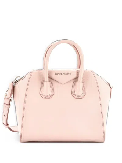 Pre-owned Givenchy Antigona Bag Leather Mini Crossbody Bag In Pink