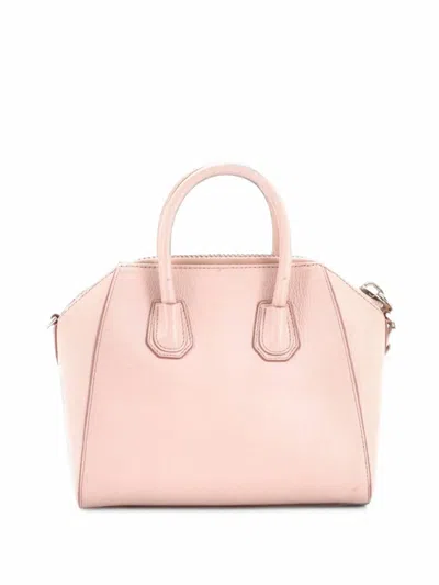 Pre-owned Givenchy Antigona Bag Leather Mini Crossbody Bag In Pink