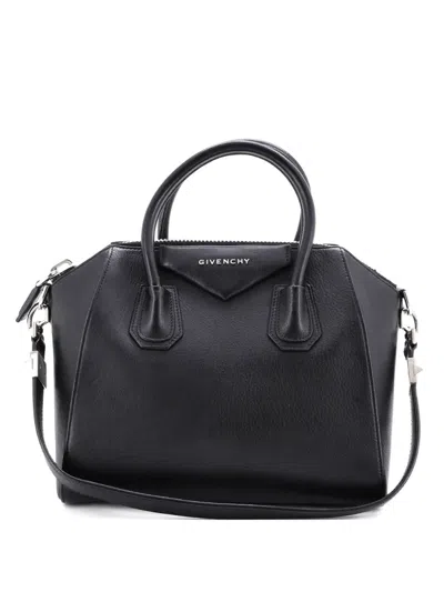 Pre-owned Givenchy Antigona Bag Leather Small Satchel In Black