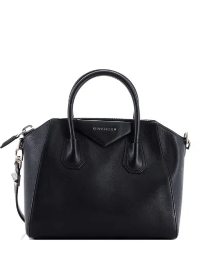 Pre-owned Givenchy Antigona Bag Leather Small Satchel In Black