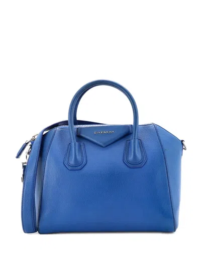 Pre-owned Givenchy Antigona Bag Leather Small Satchel In Blue