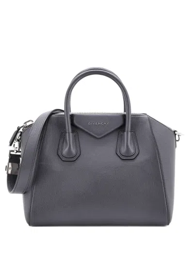 Pre-owned Givenchy Antigona Bag Leather Small Satchel In Gray
