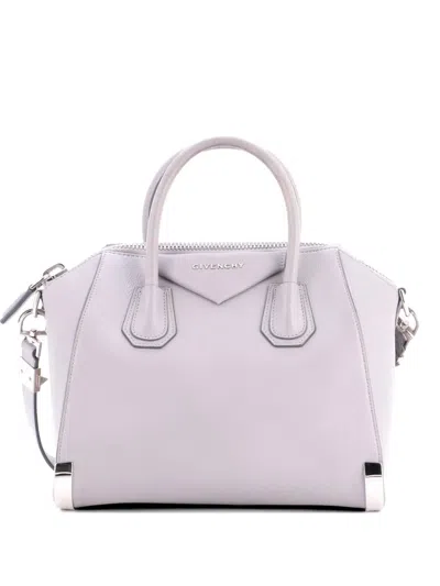 Pre-owned Givenchy Antigona Bag Leather Small Satchel In Gray