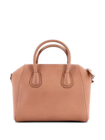 Pre-owned Givenchy Antigona Bag Leather Small Satchel In Neutral