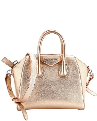 Givenchy Antigona Bag Mini (authentic Pre-loved) In Gold