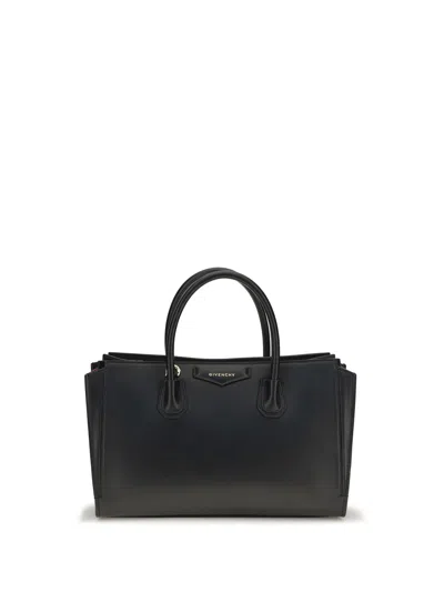 Givenchy Antigona Catchall Calfskin Leather Top Handle Bag In Black