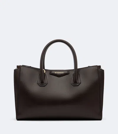 Givenchy Antigona Catchall Small Leather Top-handle Bag In Brown
