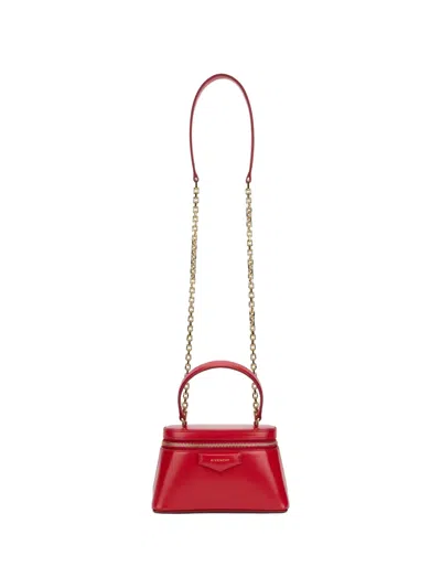 Givenchy Antigona Chain-strap Top-handle Mini Bag In Red