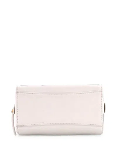 Pre-owned Givenchy Antigona Cube Bag Leather Nano Crossbody Bag In White