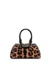 Givenchy Mini Antigona East-west Bag In Leather With Leopard Print In Black
