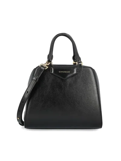 Givenchy Antigona Cube Leather Mini Handbag In Black