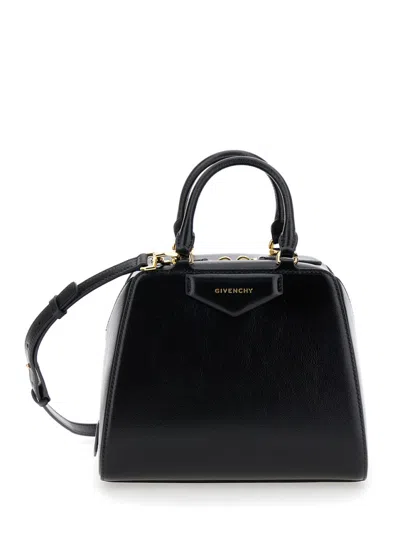 Givenchy Antigona Cube Mini' Black Handbag With Laminated Logo