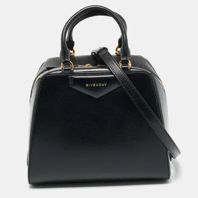 Pre-owned Givenchy Antigona Cube Mini Black Leather Satchel
