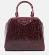Givenchy Antigona Cube Mini Patent Leather Tote Bag In Burgundy