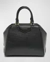 Givenchy Antigona Cube Mini Top-handle Bag In Shiny Tumbled Leather In Black