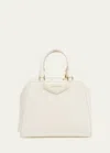 Givenchy Antigona Cube Mini Top-handle Bag In Shiny Tumbled Leather In Ivory