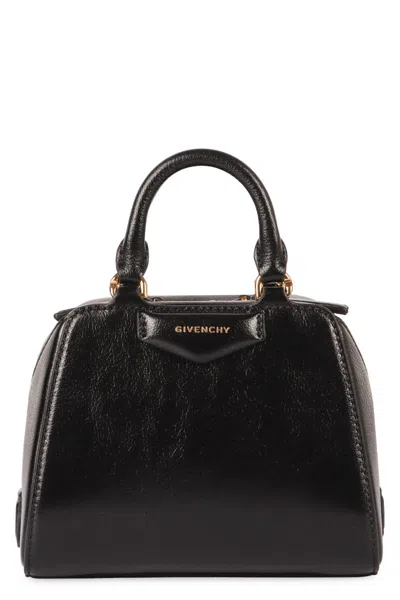 Givenchy Nano Antigona Cube Leather Crossbody Bag In Black