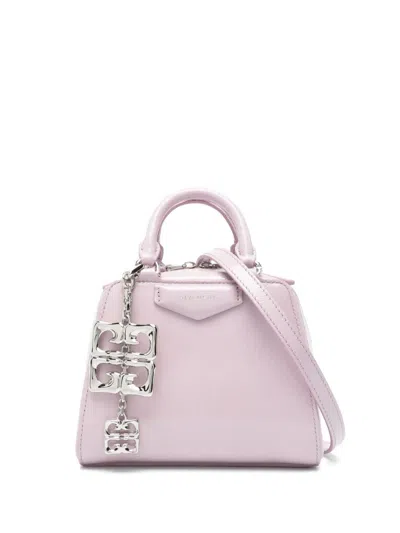 Givenchy Antigona Cube Nano Leather Handbag In Purple