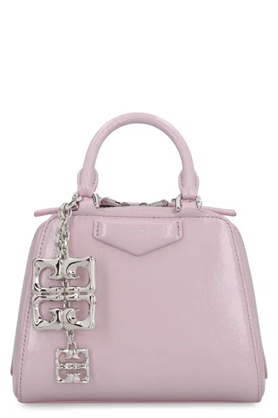 Givenchy Antigona Cube Nano Leather Handbag In Purple