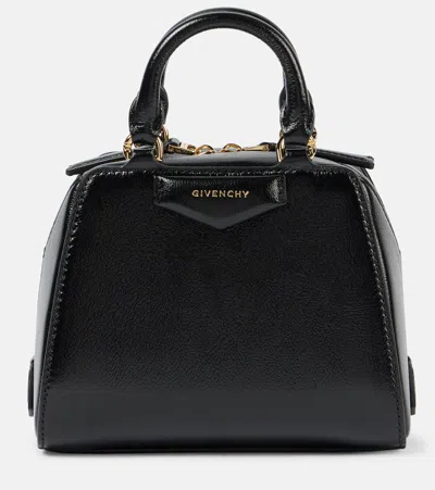 Givenchy Antigona Cube Nano Leather Tote Bag In Black