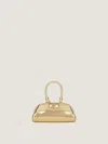 Givenchy Antigona East-west Mini Bag In Laminated Leather In Gold