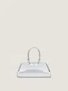 Givenchy Small Antigona East-west Laminated Leather Handbag In Silver