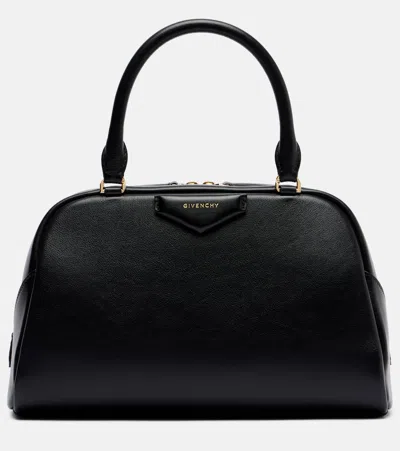 Givenchy Antigona East-west Medium Leather Tote Bag In Black