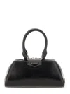 Givenchy Chocolate Leather Mini Antigona Handbag In Black