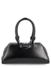 Givenchy Antigona East West Brown Small Handbag With Adjustable And Removable Shoulder Strap And Logo Letteri In Black