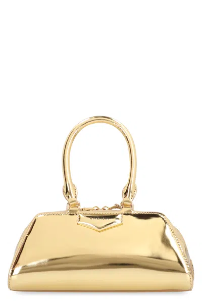 Givenchy Antigona East-west Mini Bag In Laminated Leather In Gold