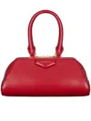 Givenchy Small Leather Shoulder Bag With Structured Shape In Red