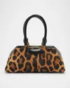 Givenchy Antigona East West Brown Mini Handbag With Animalier Print And Logo Lettering On The Front In Leathe In Animal Print