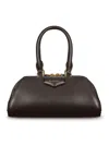 Givenchy Antigona Structured Leather Handbag With Metal Hardware In Brown