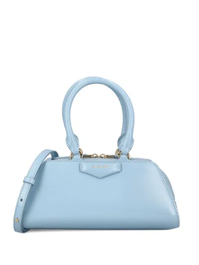 Givenchy Antigona East West  Mini Leather Handbag In Blue