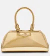 Givenchy Mini Antigona East-west Bag In Laminated Leather In Gold