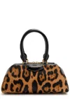 Givenchy Antigona East West Brown Mini Handbag With Animalier Print And Logo Lettering On The Front In Leathe In Animal Print