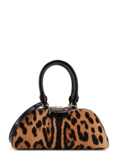 Givenchy Antigona East West Mini Pony Skin Shoulder Bag With Animal Print In Multi