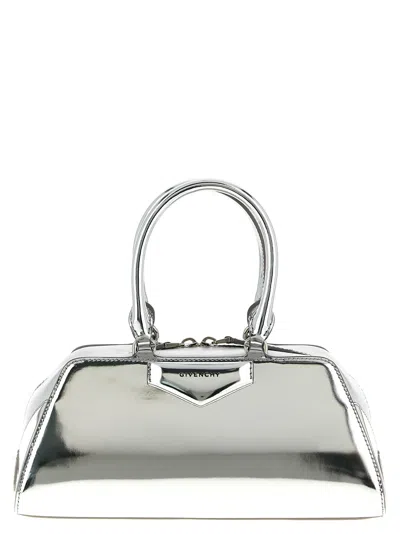 Givenchy Antigona East-west Small Handbag In Silver