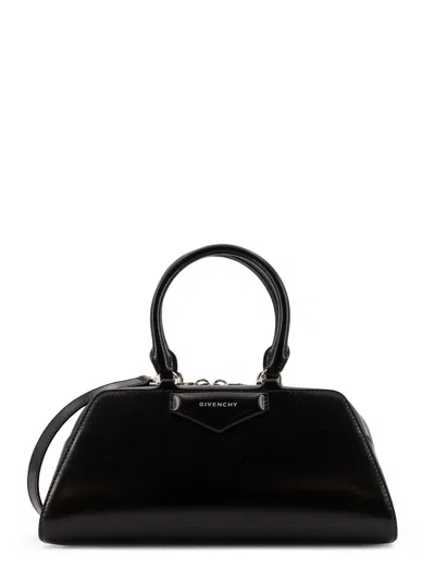 Givenchy Antigona East West Small Leather Shoulder Bag In Black