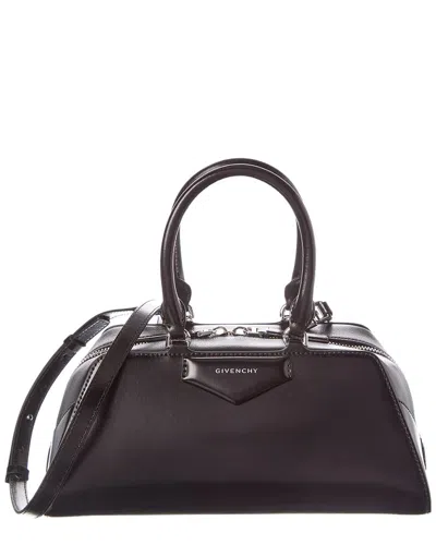 Givenchy Antigona East-west Small Leather Shoulder Bag In Black
