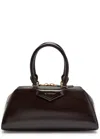 Givenchy Antigona East West Brown Small Handbag With Adjustable And Removable Shoulder Strap And Logo Letteri In Brown