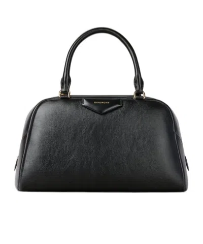 Givenchy Antigona East-west Bowling Bag In Grained Leather In Black