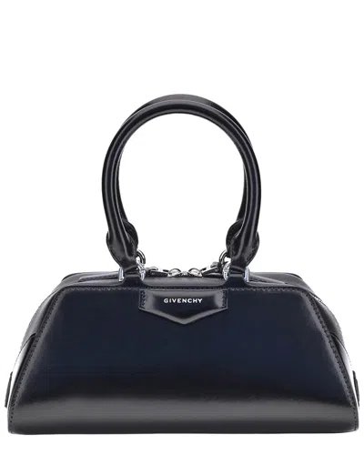 Givenchy Antigona East-west Mini Leather Handbag In Black