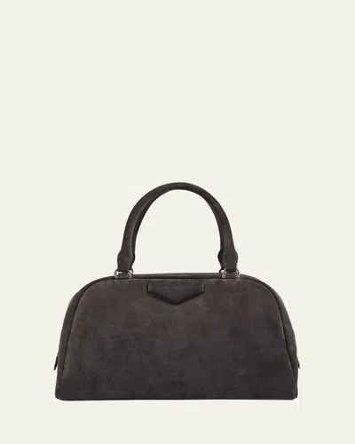 Givenchy Antigona East-west Top-handle Bag In Suede In Black